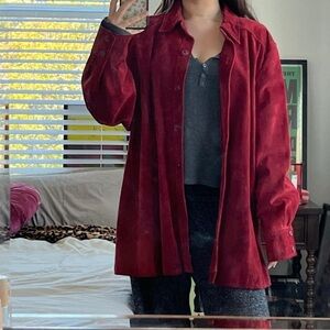 Valerie Stevens Red Shirt Jacket